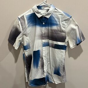 Calvin Klein Short Sleeved Button Down Dress Shirt Men’s M